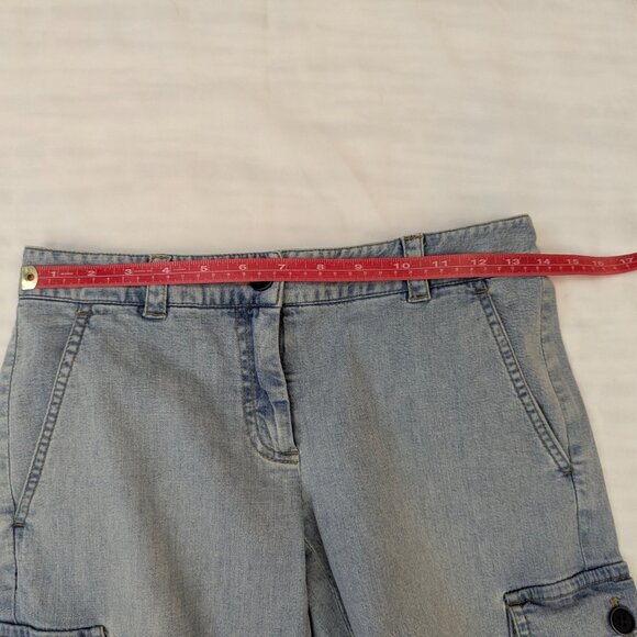 Theory Size 2 Light Wash Cargo Capri Jeans *See Note - Picture 6 of 12